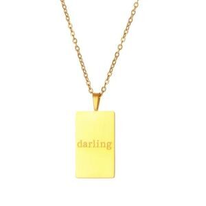 Darling 18K Gold Plated Stainless Steel Pendant Necklace